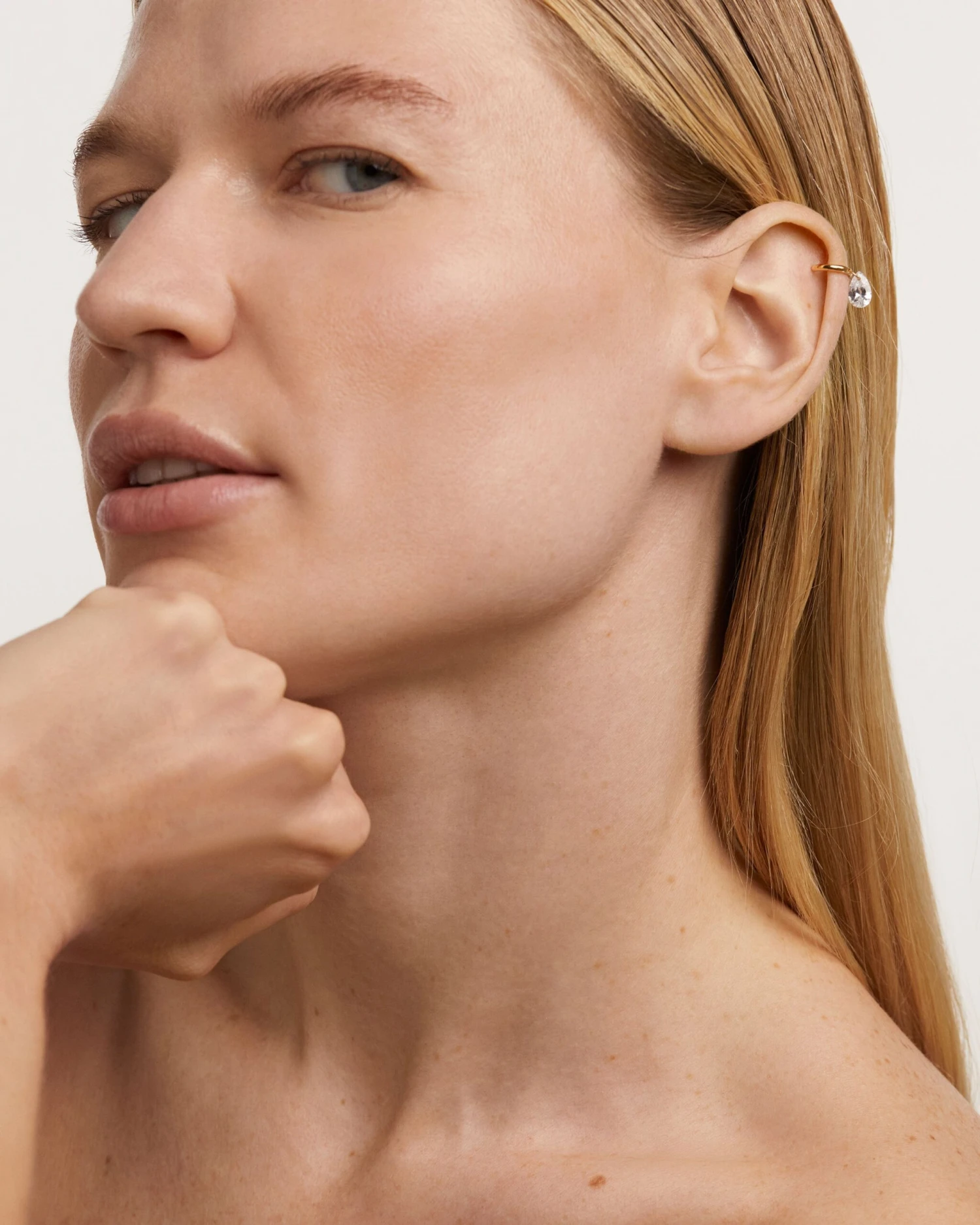 Aqua Single Hoop Earring 3 Aqua Single Hoop Earring - Image 3