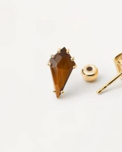 Akiro Tiger Eye Single Earring -Fashion Accessories 4 PG01 677 U alt1 scaled