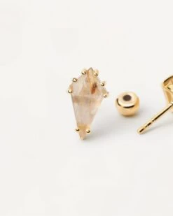 Akiro Rutilated Quartz Single Earring -Fashion Accessories 4 PG01 679 U alt1 scaled