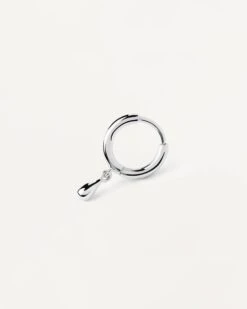 Teardrop Silver Single Hoop Earring 10 Teardrop Silver Single Hoop Earring -Fashion Accessories 4 PG02 025 U alt1 scaled
