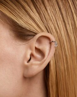 Aqua Silver Single Hoop Earring 9 Aqua Silver Single Hoop Earring -Fashion Accessories 4 PG02 029 U beauty2 scaled