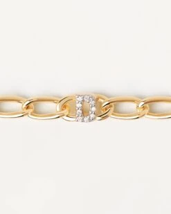 Letter D Chain Bracelet 10 Letter D Chain Bracelet -Fashion Accessories 4 PU01 541 alt1 scaled