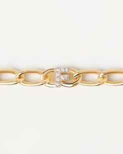Letter F Chain Bracelet -Fashion Accessories 4 PU01 543 alt1 scaled