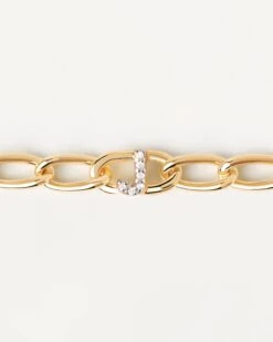 Letter J Chain Bracelet 10 Letter J Chain Bracelet -Fashion Accessories 4 PU01 547 alt1 scaled