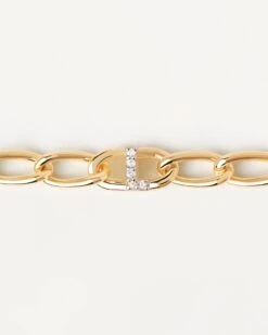 Letter L Chain Bracelet 10 Letter L Chain Bracelet -Fashion Accessories 4 PU01 549 alt1 scaled