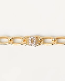 Letter Q Chain Bracelet 10 Letter Q Chain Bracelet -Fashion Accessories 4 PU01 554 alt1 scaled