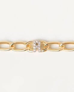 Letter R Chain Bracelet -Fashion Accessories 4 PU01 555 alt1 scaled