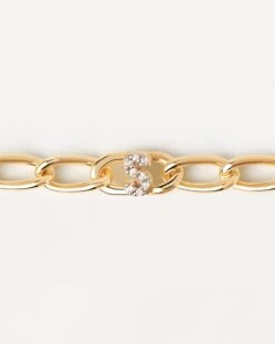 Letter S Chain Bracelet -Fashion Accessories 4 PU01 556 alt1 scaled