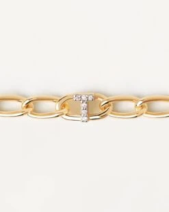 Letter T Chain Bracelet -Fashion Accessories 4 PU01 557 alt1 scaled