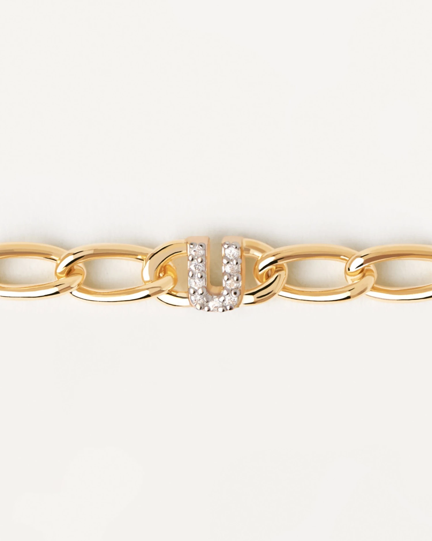 Letter U Chain Bracelet 4 Letter U Chain Bracelet - Image 4