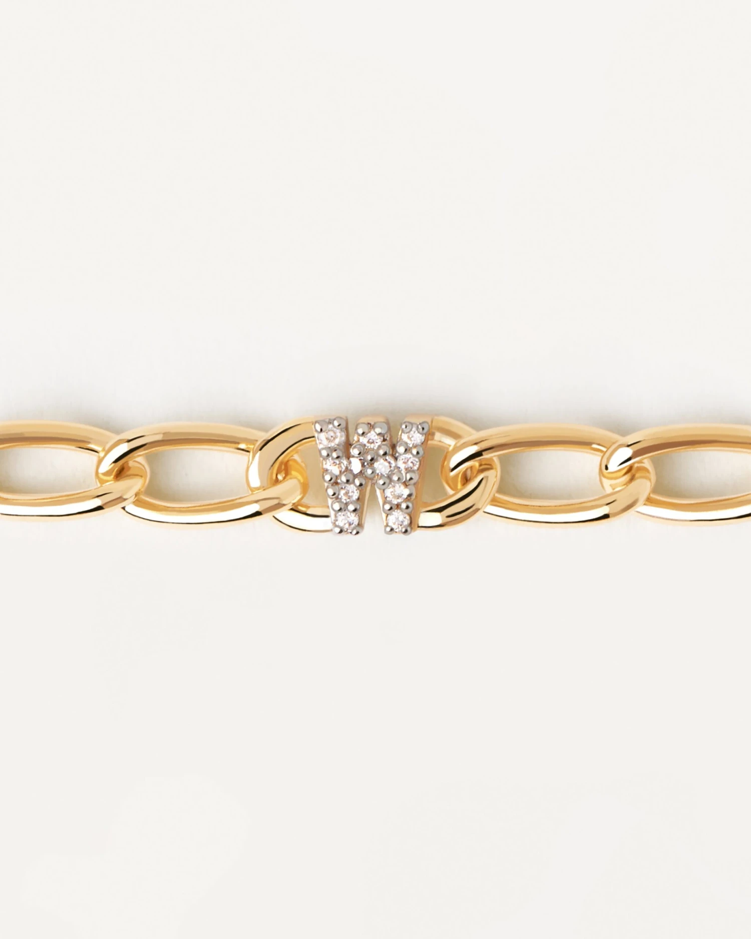 Letter W Chain Bracelet 4 Letter W Chain Bracelet - Image 4