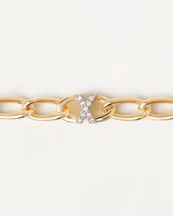 Letter X Chain Bracelet 10 Letter X Chain Bracelet -Fashion Accessories 4 PU01 561 alt1 scaled