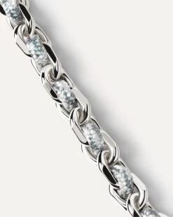 Sky Rope And Chain Silver Bracelet -Fashion Accessories 4 PU02 682 U alt4 scaled