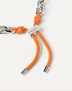 Tangerine Essential Rope And Chain Silver Bracelet -Fashion Accessories 4 PU02 693 U alt2 scaled