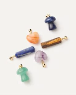 Green Aventurine Mushroom Charm -Fashion Accessories 4 creativas 4 scaled