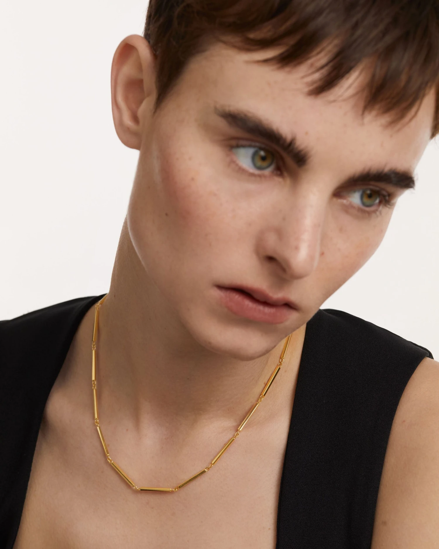 Bar Chain Necklace 3 Bar Chain Necklace - Image 3