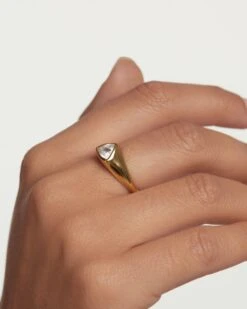 Triangle Shimmer Stamp Ring -Fashion Accessories 5 AN01 986 U beauty2 scaled