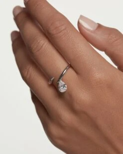 Aqua Solitaire Silver Ring -Fashion Accessories 5 AN02 959 U beauty4 scaled