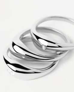 Sugar Silver Ring Set -Fashion Accessories 5 AN02 994 U alt2 scaled