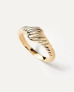 Gold Vicky Stamp Ring -Fashion Accessories 5 AN05 A84 alt1 scaled