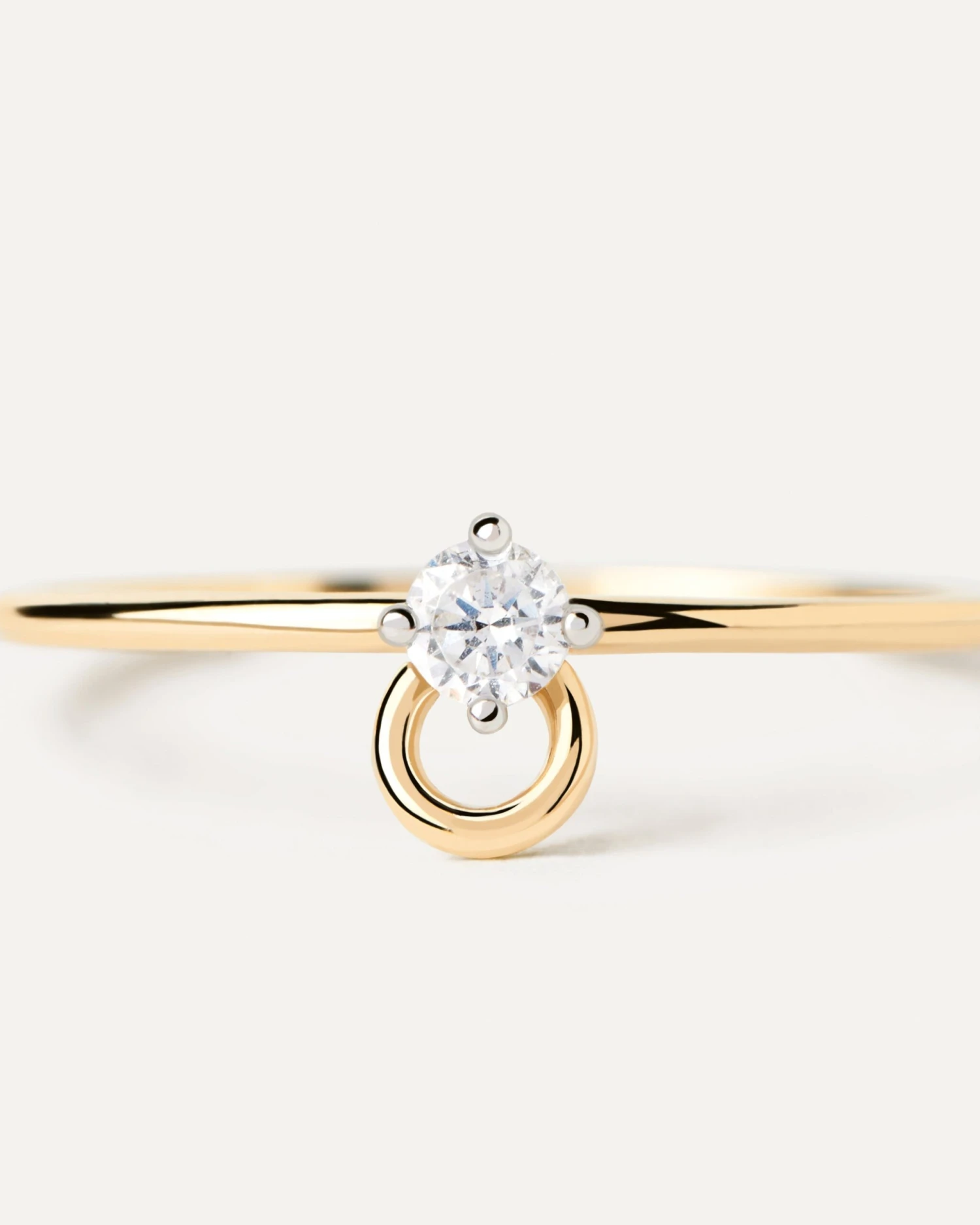 Diamond And Gold Ari Solitary Ring 5 Diamond And Gold Ari Solitary Ring - Image 5