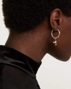 Space Age Silver Earrings -Fashion Accessories 5 AR02 507 U beauty1 scaled