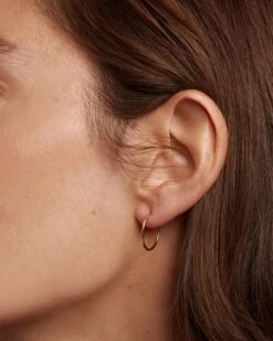 Gold Essential Medium Hoops -Fashion Accessories 5 AR05 008 U 4 scaled