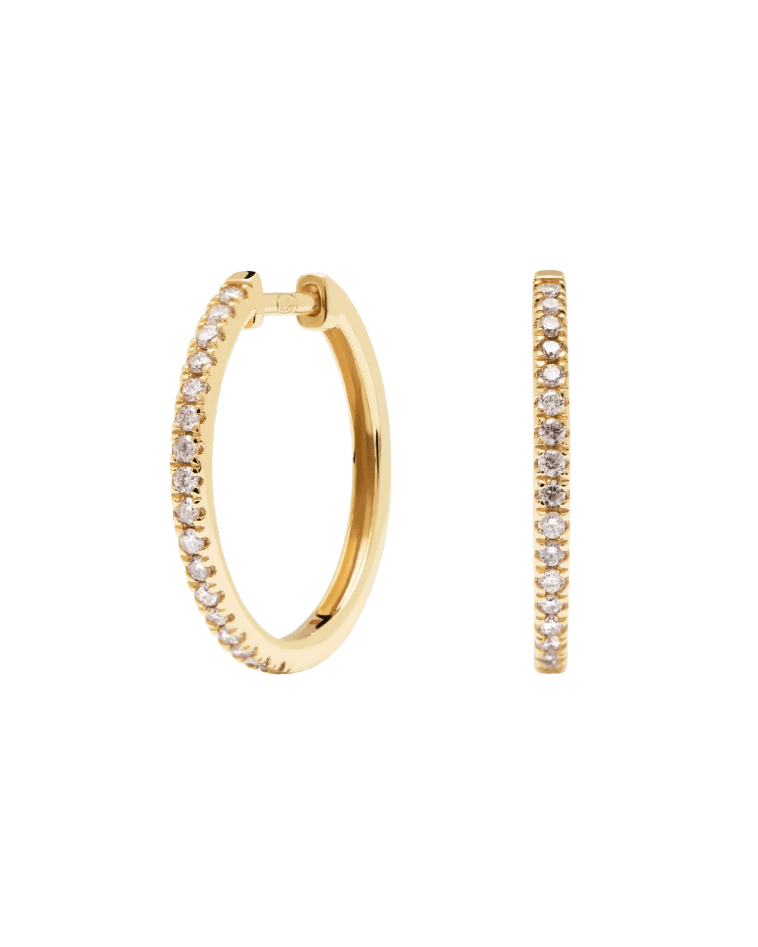 Diamonds And Gold Eternity Medium Hoops 5 Diamonds And Gold Eternity Medium Hoops - Image 5