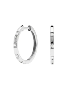 Diamonds And White Gold Frosty Hoops -Fashion Accessories 5 AR06 017 U scaled