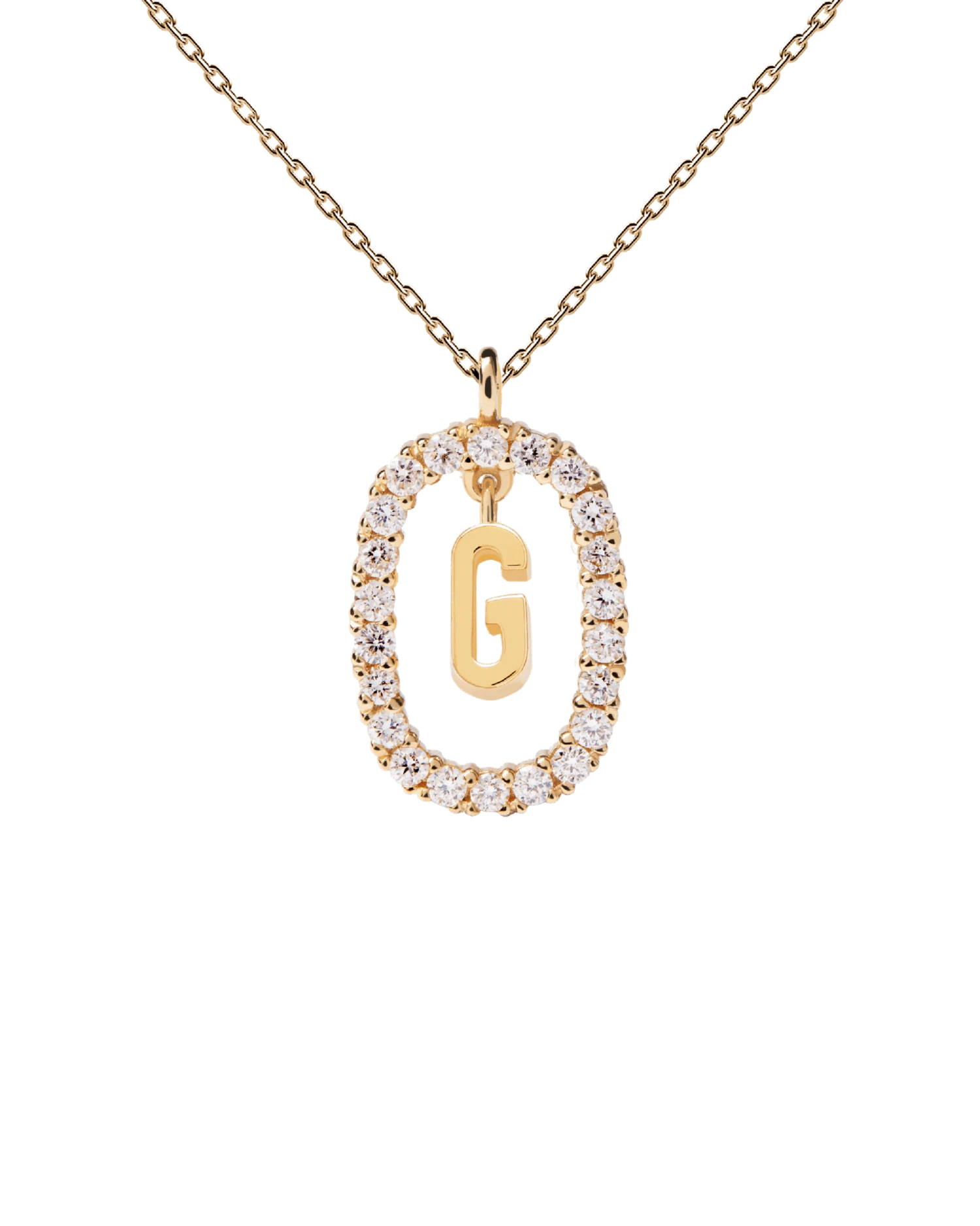 Diamonds And Gold Letter G Necklace 5 Diamonds And Gold Letter G Necklace - Image 5