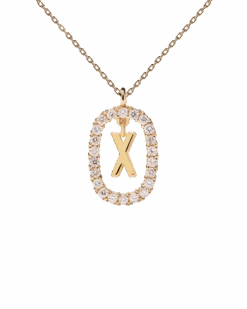 Diamonds And Gold Letter X Necklace 14 Diamonds And Gold Letter X Necklace -Fashion Accessories 5 CO05 029 U scaled