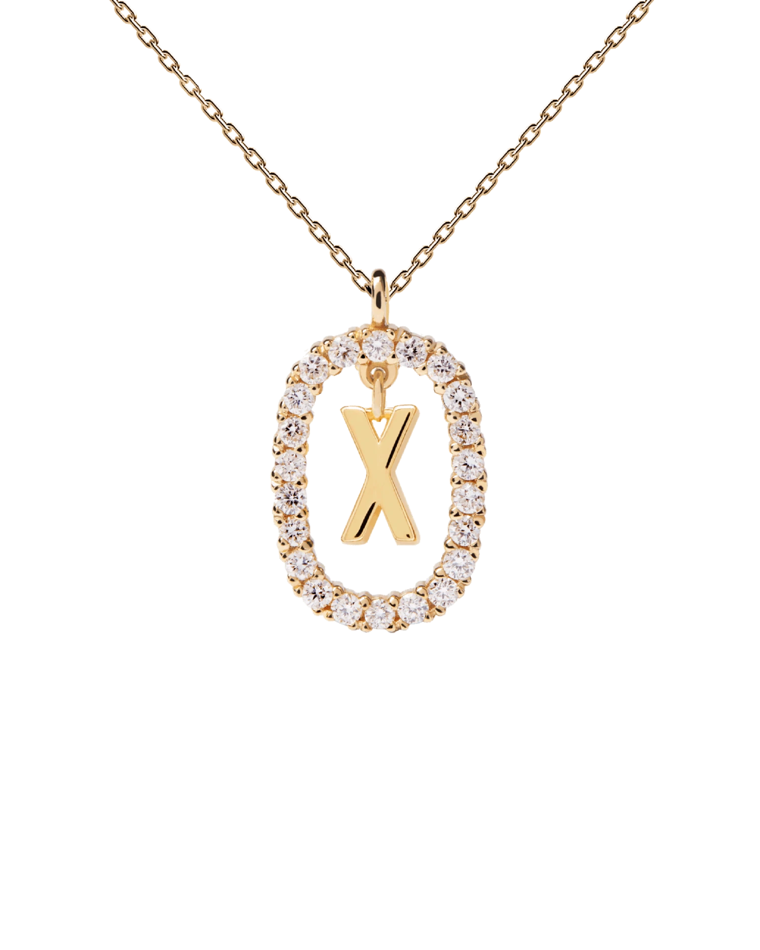 Diamonds And Gold Letter X Necklace 5 Diamonds And Gold Letter X Necklace - Image 5