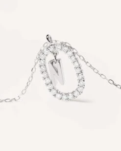 Diamonds And White Gold Letter N Necklace 13 Diamonds And White Gold Letter N Necklace -Fashion Accessories 5 CO06 019 U alt2 scaled