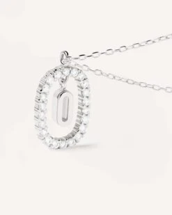 Diamonds And White Gold Letter O Necklace 13 Diamonds And White Gold Letter O Necklace -Fashion Accessories 5 CO06 020 U alt2 scaled