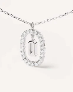 Diamonds And White Gold Letter Q Necklace -Fashion Accessories 5 CO06 022 U alt2 scaled