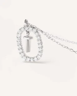 Diamonds And White Gold Letter T Necklace 13 Diamonds And White Gold Letter T Necklace -Fashion Accessories 5 CO06 025 U alt2 scaled