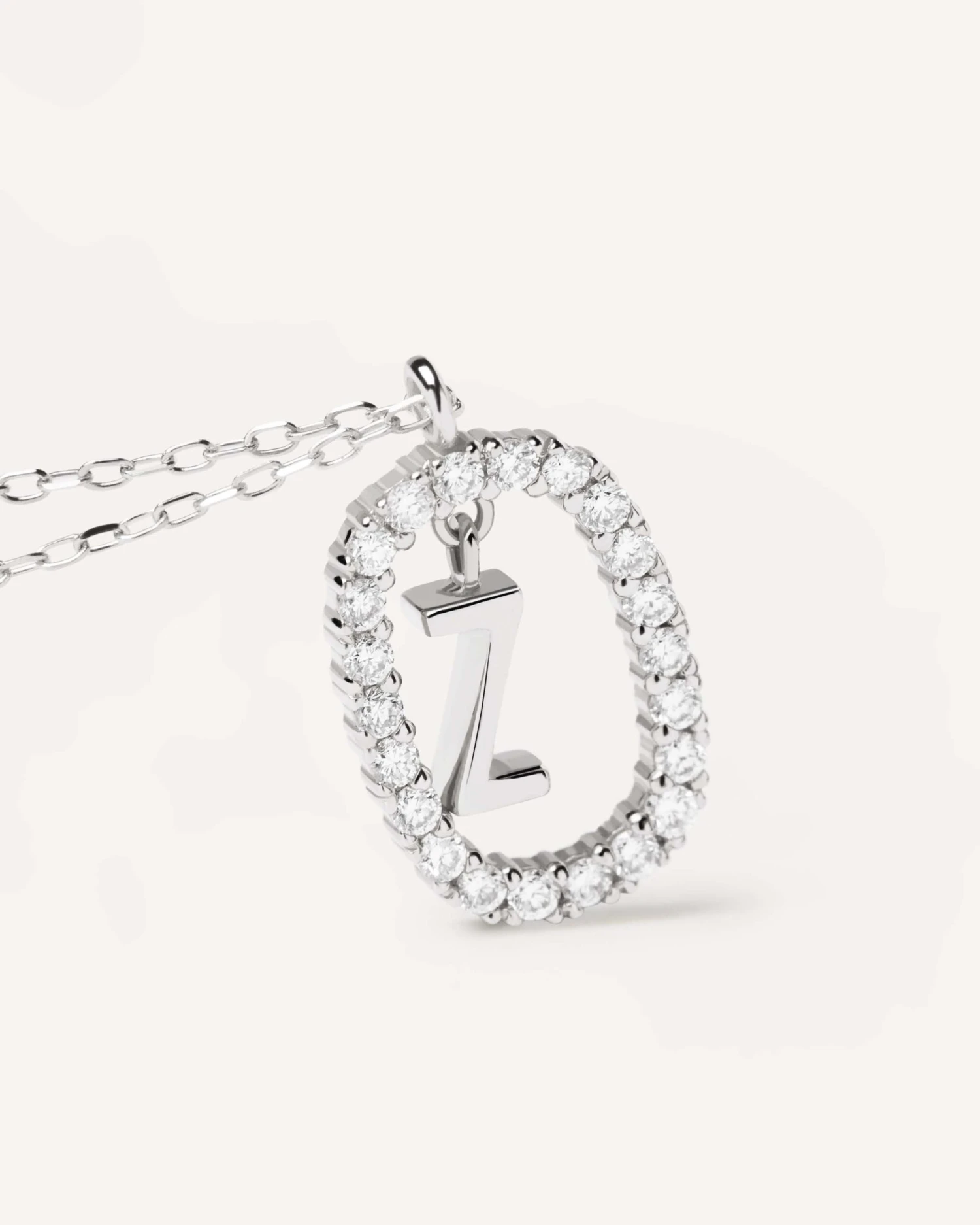 Diamonds And White Gold Letter Z Necklace 5 Diamonds And White Gold Letter Z Necklace - Image 5