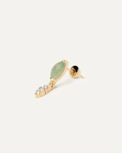 Green Aventurine Ginger Single Earring -Fashion Accessories 5 PG01 063 U alt1 scaled