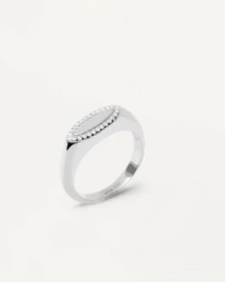 Lace Stamp Silver Ring -Fashion Accessories 5.AN02 629 alt1 scaled