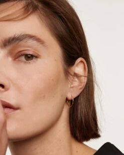 Gold Essential Medium Hoops -Fashion Accessories 6 AR05 008 U 2 scaled