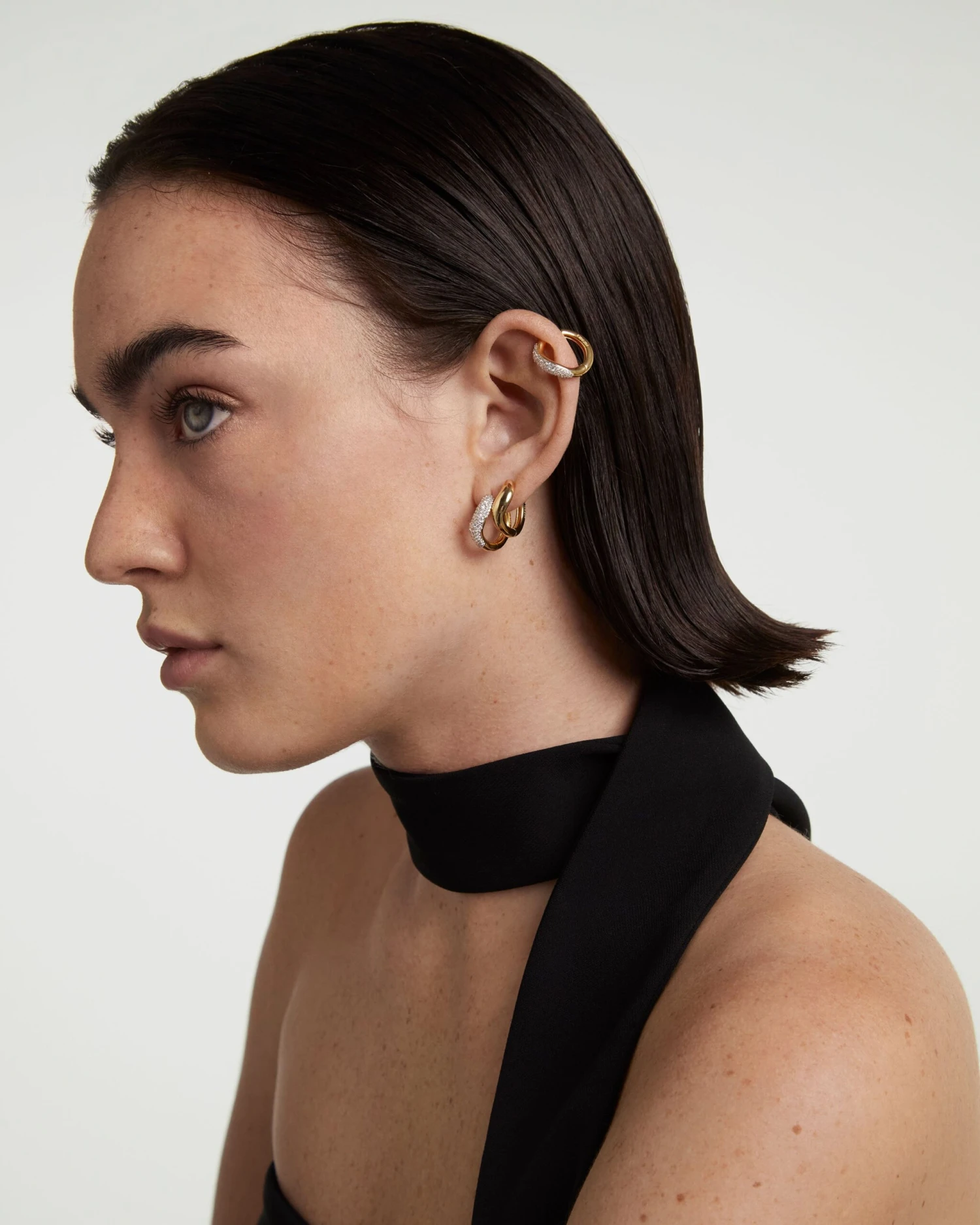 Diamonds And Gold Apollo Hoops 6 Diamonds And Gold Apollo Hoops - Image 6