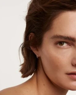 Diamonds And White Gold Eternity Mini Hoops -Fashion Accessories 6 AR06 015 U 3 scaled