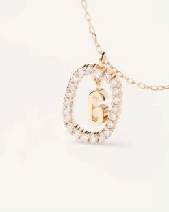 Diamonds And Gold Letter G Necklace 15 Diamonds And Gold Letter G Necklace -Fashion Accessories 6 CO05 012 U alt2 scaled