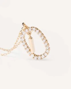 Diamonds And Gold Letter I Necklace -Fashion Accessories 6 CO05 014 U alt2 scaled