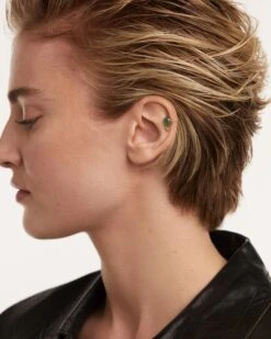 Akiro Moss Agate Single Earring -Fashion Accessories 6 PG01 681 U beauty3 scaled