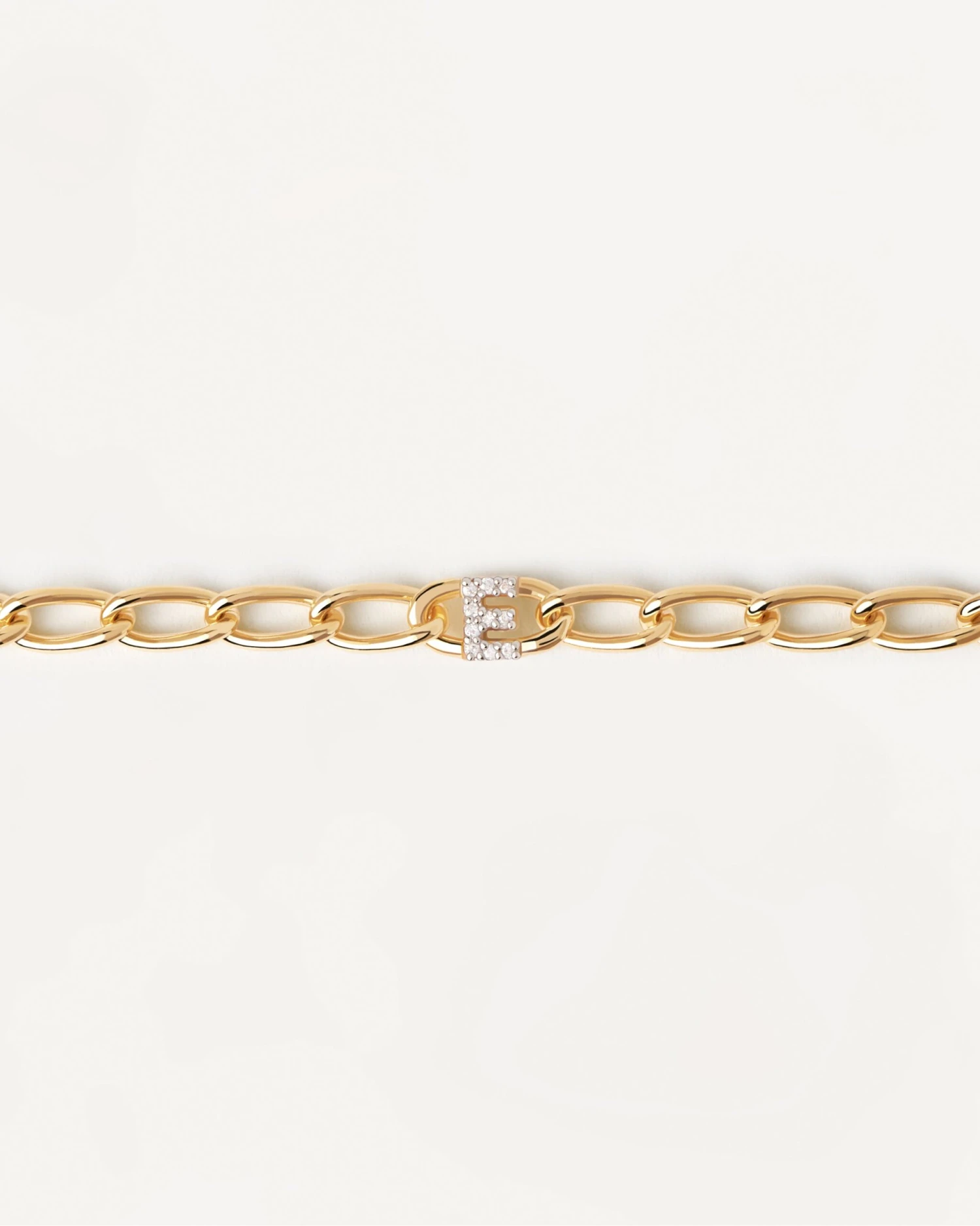 Letter E Chain Bracelet 5 Letter E Chain Bracelet - Image 5