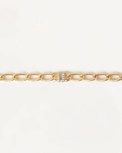 Letter U Chain Bracelet 13 Letter U Chain Bracelet -Fashion Accessories 6 PU01 558 U scaled