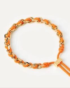 Tangerine Rope And Chain Bracelet -Fashion Accessories 6 PU01 686 U alt1 scaled