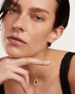 Diamonds And Gold Letter M Necklace -Fashion Accessories 7 CO05 018 U 2 scaled