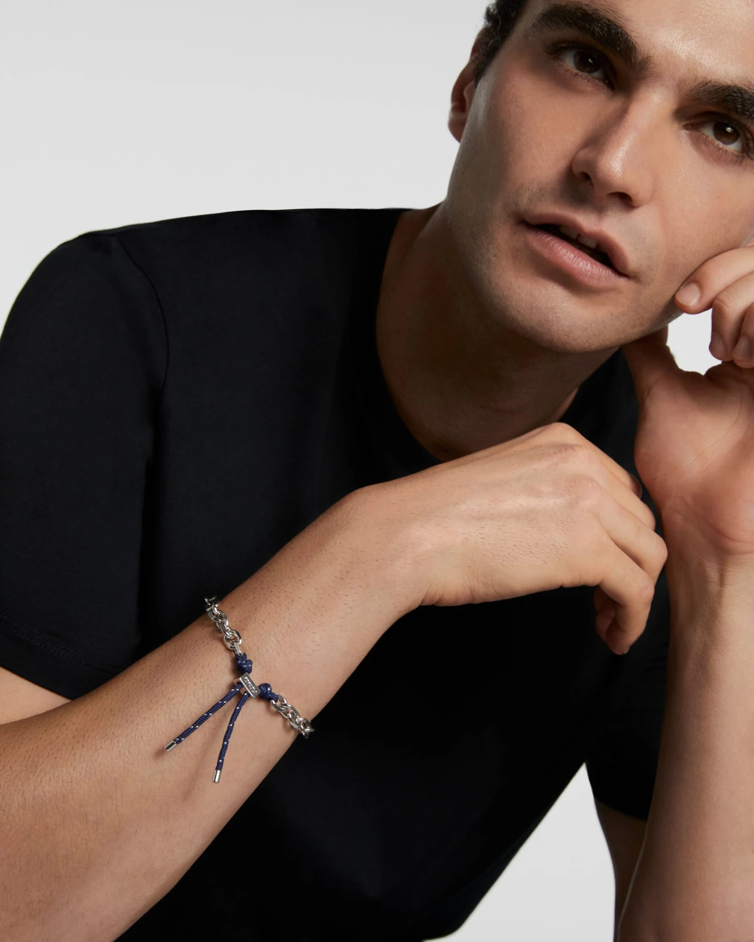 Midnight Essential Rope And Chain Silver Bracelet 6 Midnight Essential Rope And Chain Silver Bracelet - Image 6